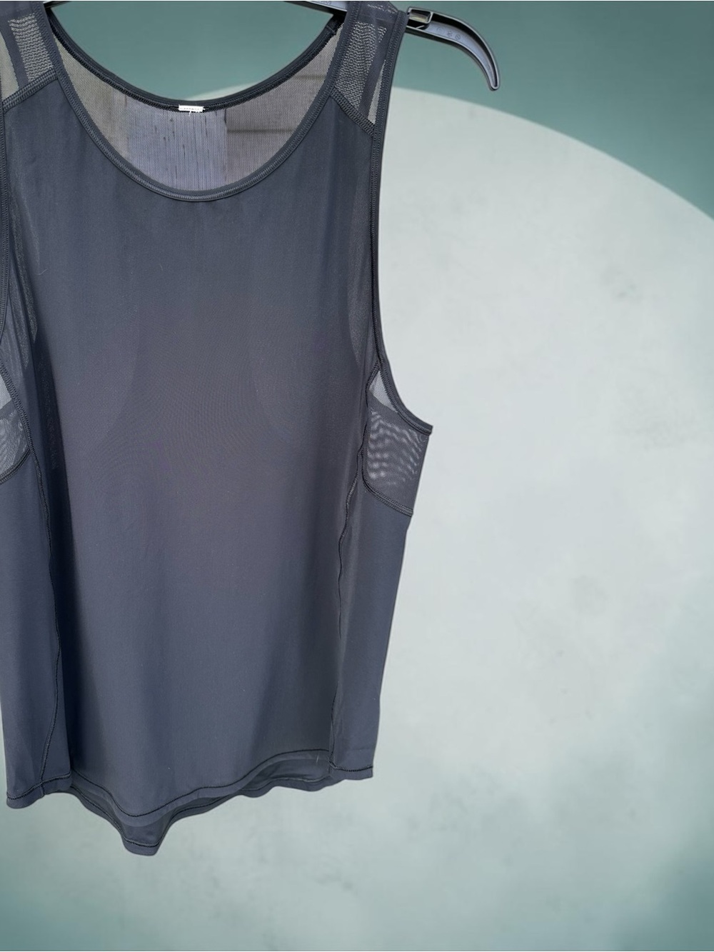 lululemon athletica Black Performance Top with White Logo